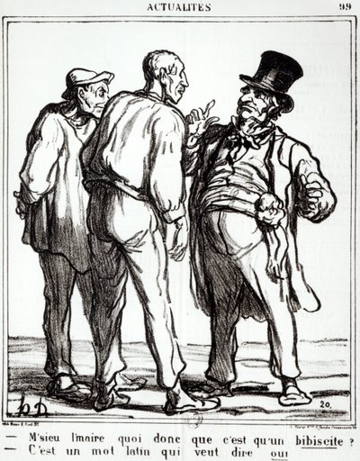 Karikatur über das Plebiszit vom 8. Mai 1870, aus dem Journal 